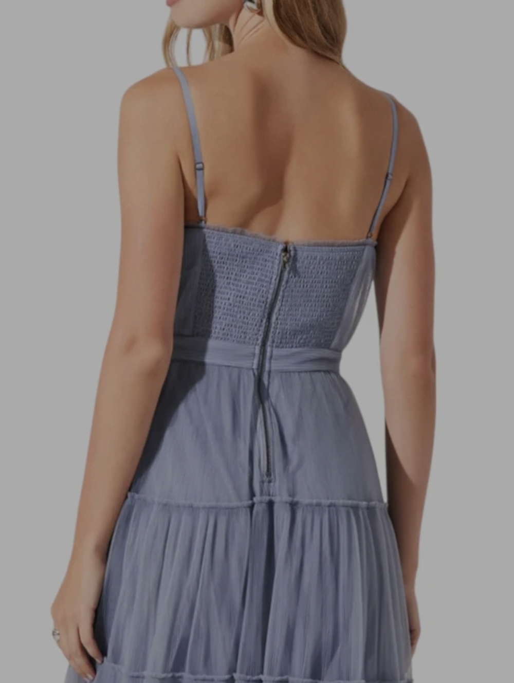 Taylor Dusty Light Purple  Mesh Maxi Dress - Picture 9 of 9